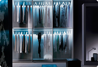 Wardrobes with Built-In Lighting