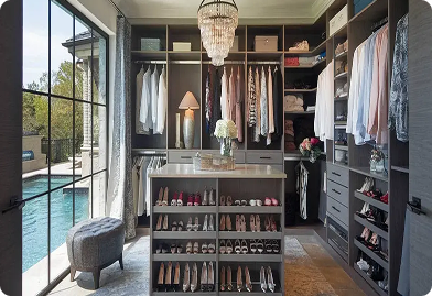 Walk-In Closet with Center Island