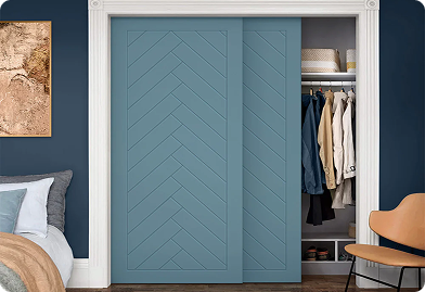 Reach-In Closets with Sliding Doors